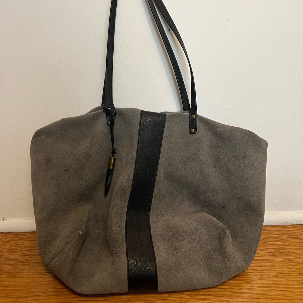Beautiful Suede Gray Women's Tote Bag